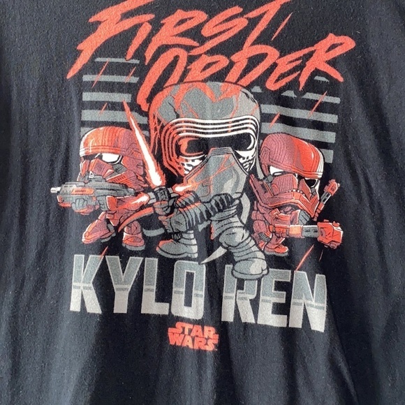 Pop! Tees Star Wars First Order Kylo Ren Graphics T-Shirt - Picture 5 of 6